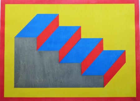Woodcut Lewitt - Steps (Form Derived from a Cubic Rectangle)