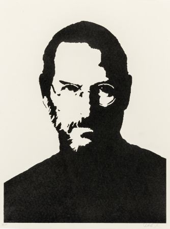 Screenprint Plastic - Steve Jobs