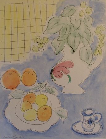 Lithograph Matisse - Still life
