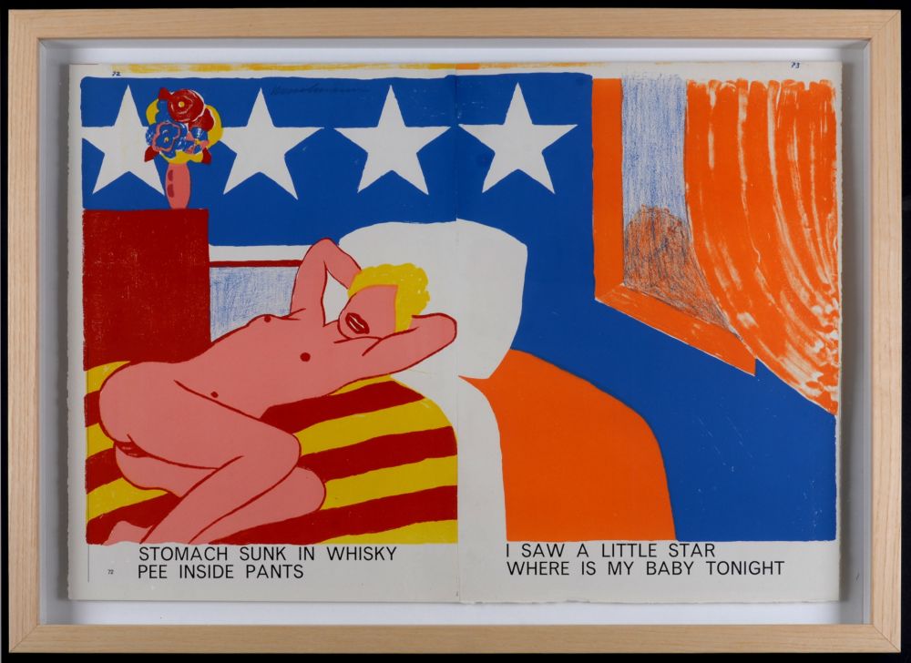Lithograph Wesselmann - Stomach Sunk In Whisky Pee Inside Pants, 1964 – Hand-signed & framed