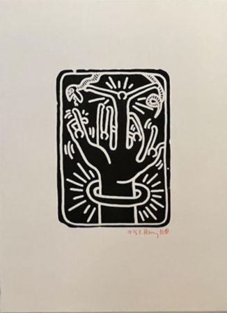Lithograph Haring - Stones (#1)