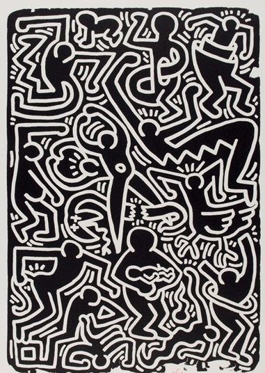 Lithograph Haring - Stones 5, from 5 works: stones.