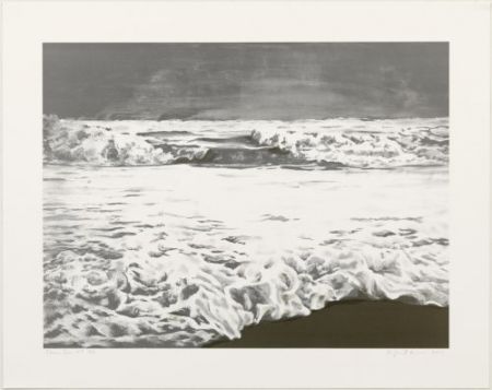 Lithograph Gornick - Storm sea