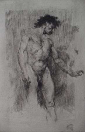 Engraving Bianchi - Studio di nudo maschile