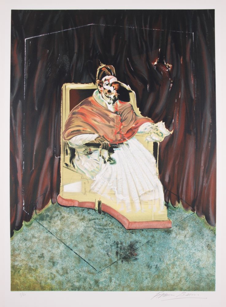 Lithograph De Francis Bacon Study For Portrait Of Pope Innocent X After Velasquez On Amorosart