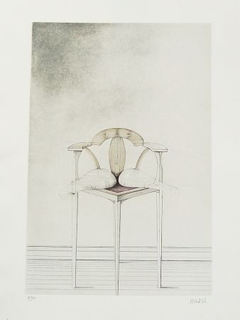 Engraving Wunderlich - Stuhl-Metamorphose