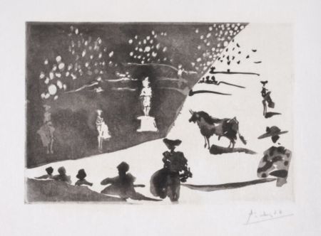 Aquatint Picasso - Suerte Ilamada de Don Tancredo, from La Tauromaquia