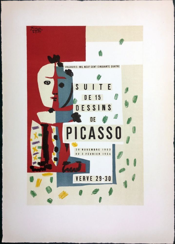 Lithograph Picasso - SUITE DE 15 DESSINS. VALLAURIS 1954. Titre du tirage de luxe.