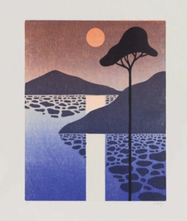 Woodcut Party - Sunset