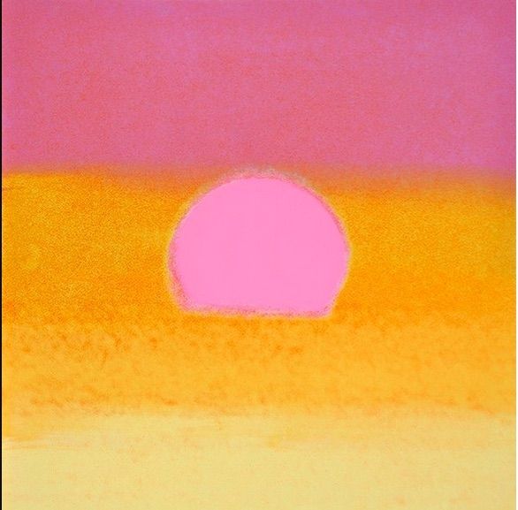 Screenprint Warhol - Sunset (Unique) (Pink/Yellow)
