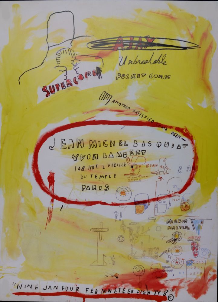 Lithograph Basquiat - Super Comb, 1988