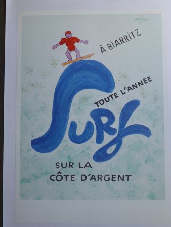 Poster Savignac - Surf à Biarritz toute l'année sur la côte d'argent 
