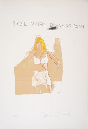 Lithograph Dine - Sybil Vane in her Dressing Room