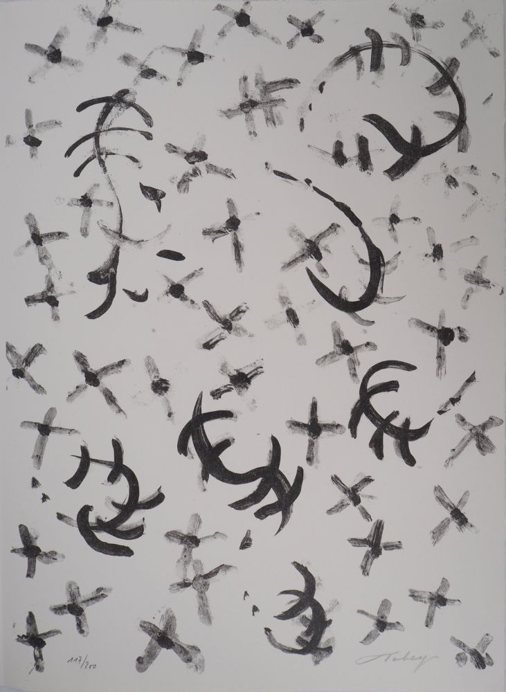 Lithograph Tobey - Symboles noirs