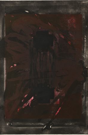 Etching Tàpies - Symétrique noir 