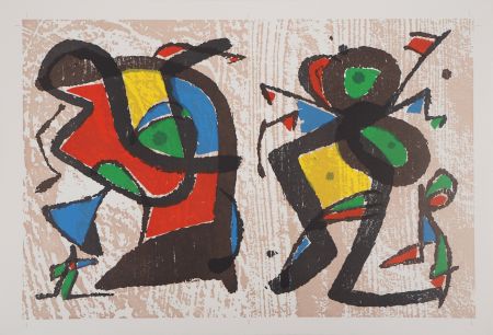 Woodcut Miró - Séduction
