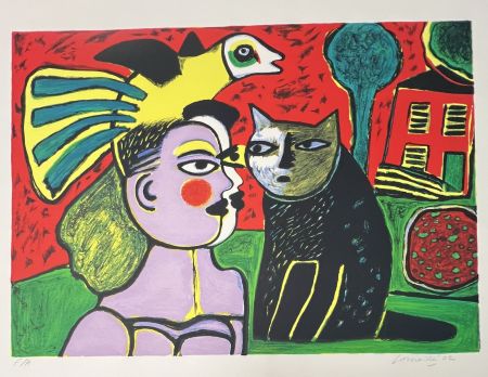 No Technical Corneille - Sérigraphie Le chat noir, 2002