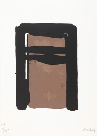 Screenprint Soulages - Sérigraphie n°10 