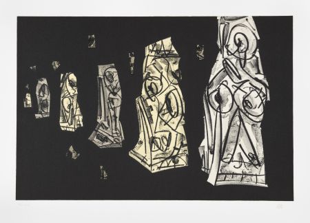 Lithograph Saura - Tagebücher Kafka 2