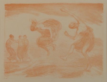 Lithograph Hofmann - Tanzende Mädchen (Springende Mädchen)