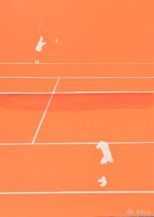 Lithograph Aillaud - Tennis
