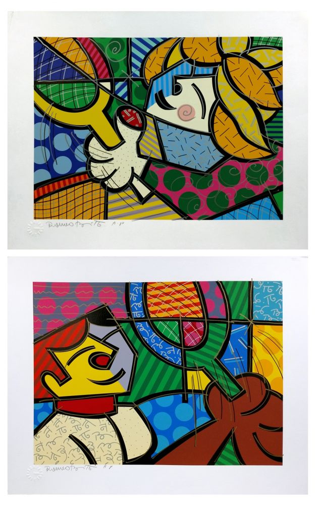 Screenprint Britto - TENNIS SUITE (EMBELLISHED) 