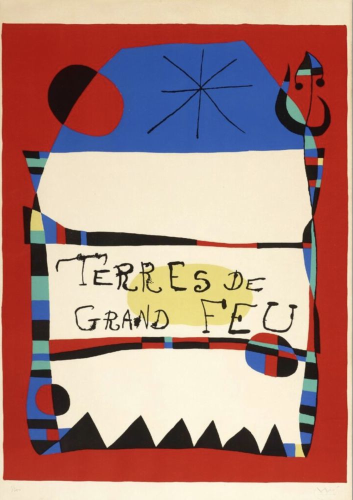 Lithograph Miró - Terres de Grand Feu