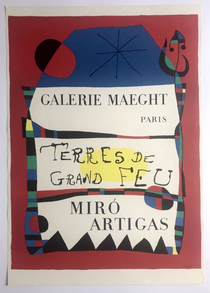 Poster Miró -  Terres de grand feu / Galerie Maeght