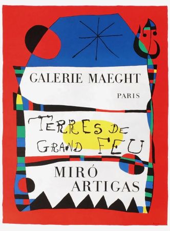 Poster Miró - TERRES DE GRAND FEU. MIRO ARTIGAS. Exposition 1956.