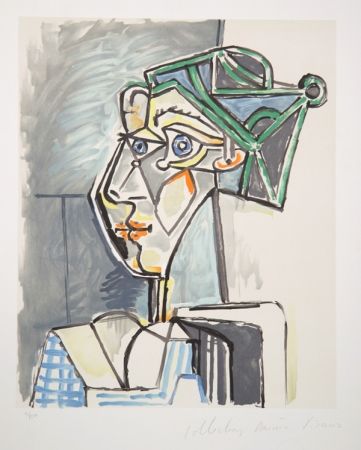 Lithograph Picasso - Tete De Femme Au Chignon