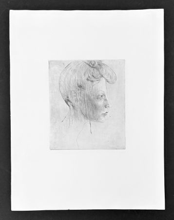 Etching Picasso -  Tete de femme de profile (s.9757)