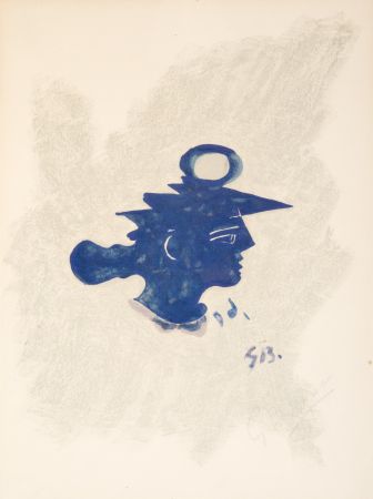 Lithograph Braque - Tete Grecque