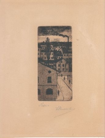 Etching Russolo - TETTI (Roofs) 