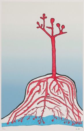 Lithograph Bourgeois - The Ainu Tree