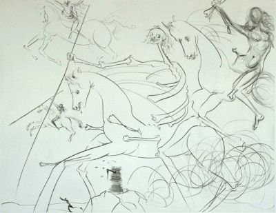 Drypoint Dali - The Apocalyptic Rider