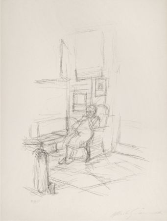 Lithograph Giacometti - The artist's mother sitting in front of the stove