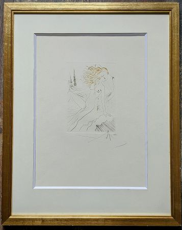 Etching Dali - The Betrothed of the King of Algarve, Original Hand-signed  Etching in colours, 1972