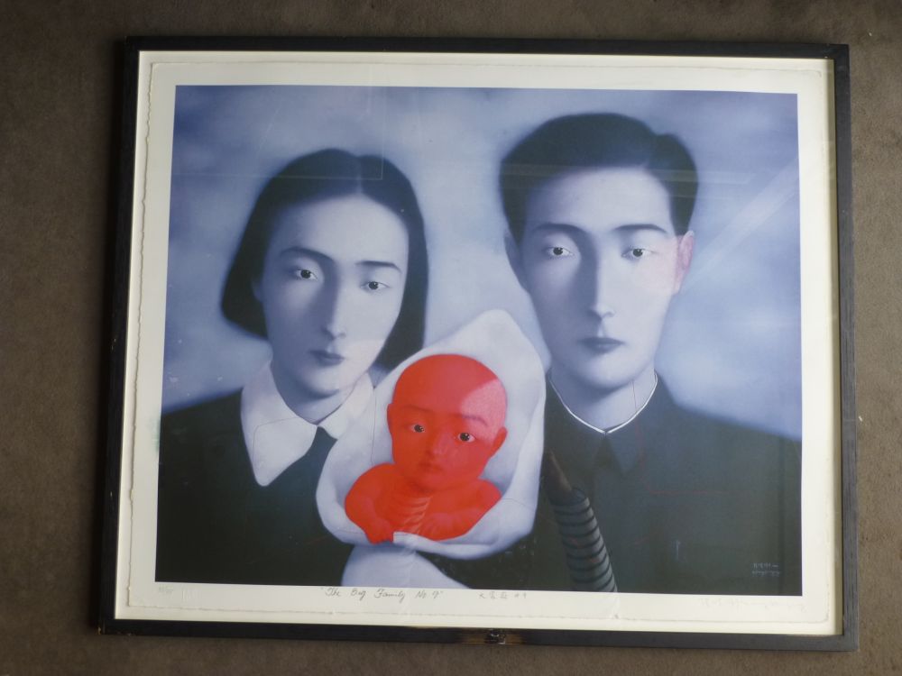 Lithograph Zhang - The big family number 9