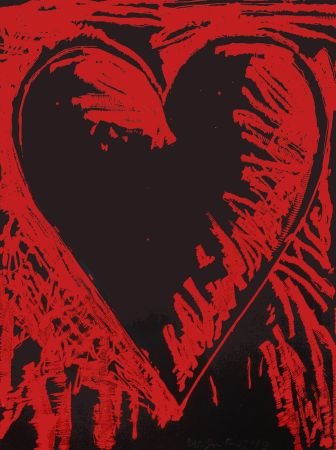 Woodcut Dine - The Black and Red Heart