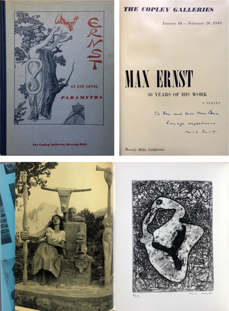 Illustrated Book Ernst - THE COPLEY GALLERIES. At Eye Level. Paramyths. Max Ernst, 30 years of his work.