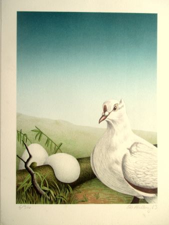Lithograph Ahlberg - The Dove
