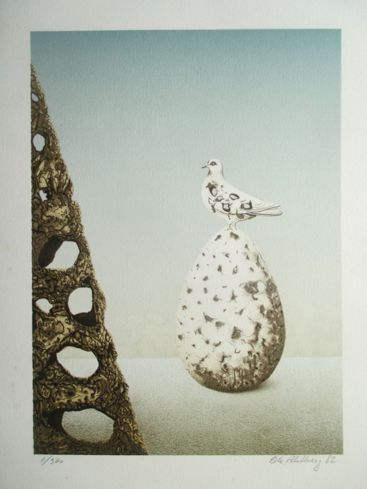 Lithograph Ahlberg - The Dove's Dream