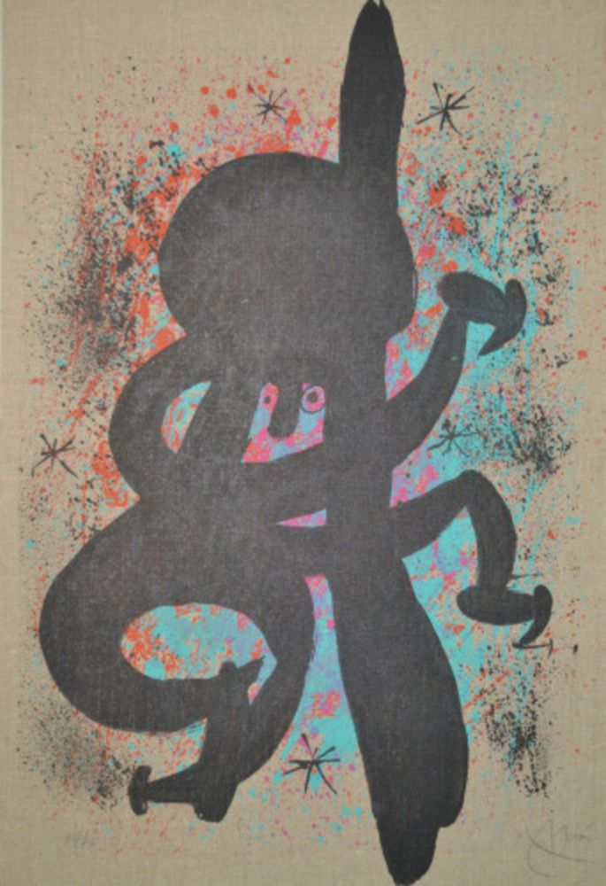 Lithograph Miró - The Feverish Eskimo - M637
