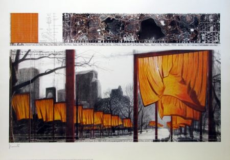 Lithograph Christo & Jeanne-Claude - The Gates, Project for Central Park, New York