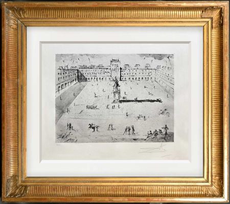 Rotogravure Dali - The great Place des Vosges, from the time of Louis XIII