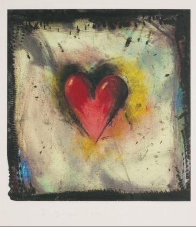 Etching And Aquatint Dine - The Hand-Colored Viennese Heart IV