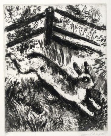 Etching Chagall - The Hare and the Frogs