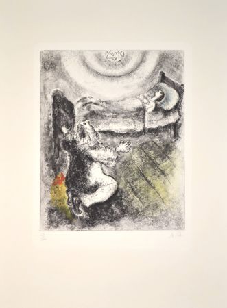 Etching Chagall - The infant being revived by Elijah - MCH84