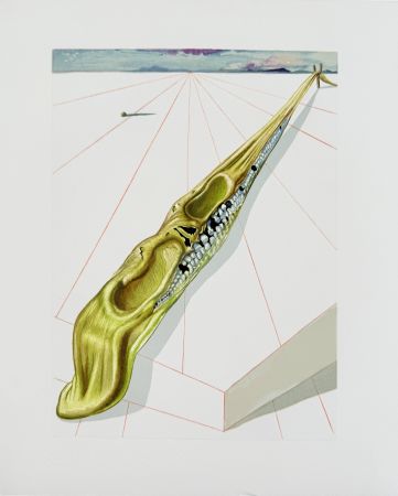 Woodcut Dali - The Inferno, Canto 14 - Blasphémateurs