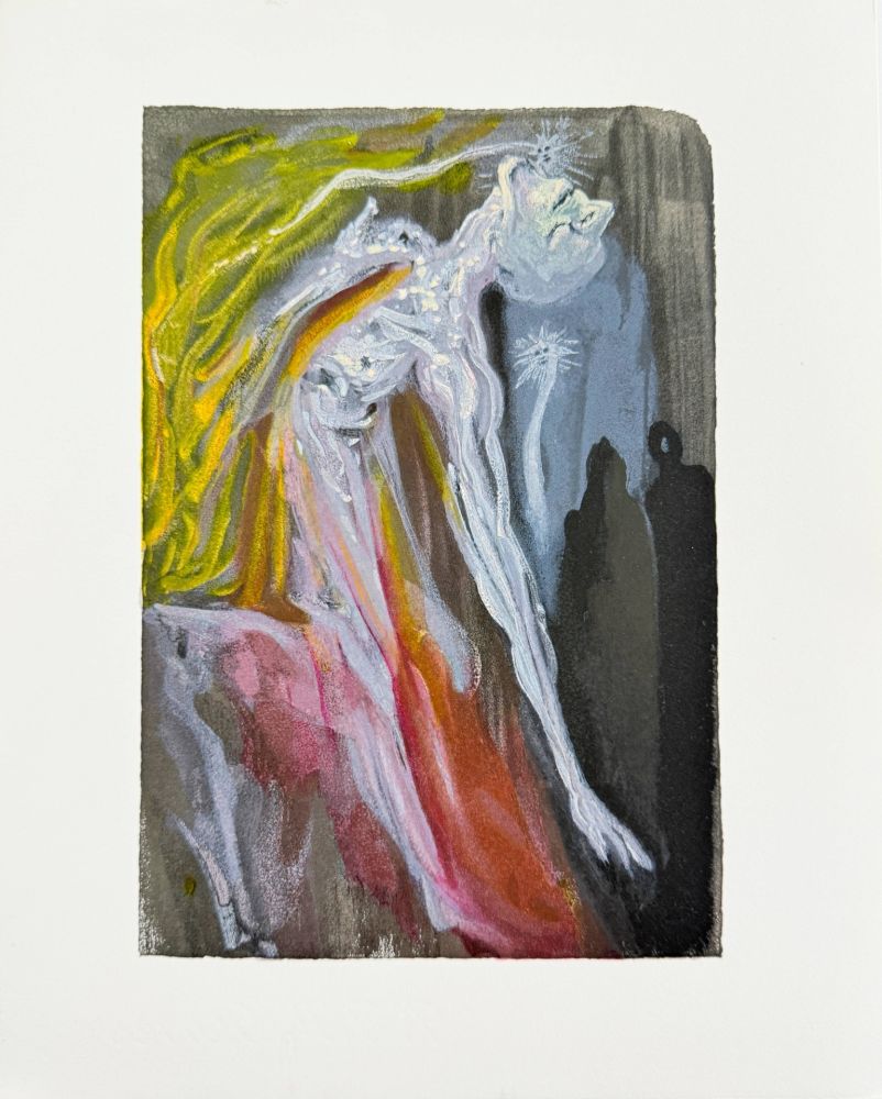 Woodcut Dali - The Inferno, Canto 9  - The Furies